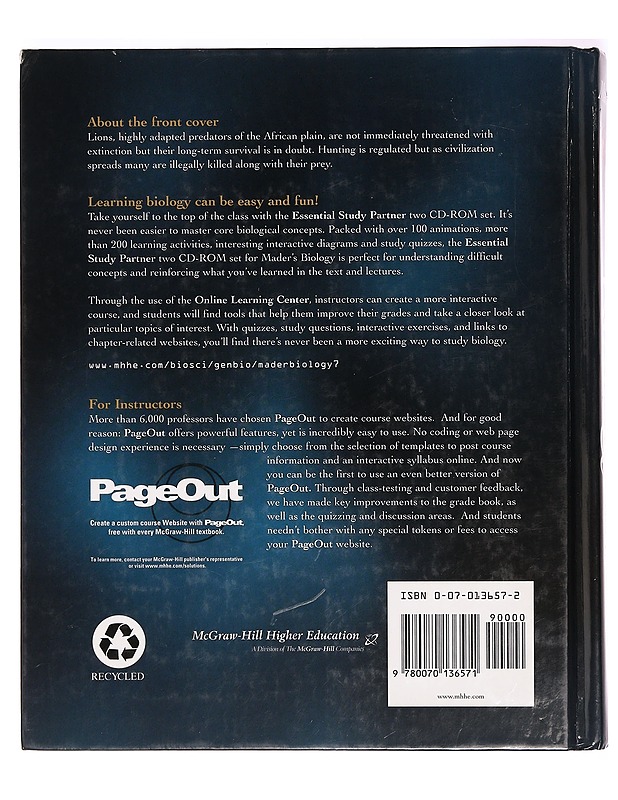 Biology - Sylvia S. Mader - Tietokirjat ja oppaat - 10105299368 - 1