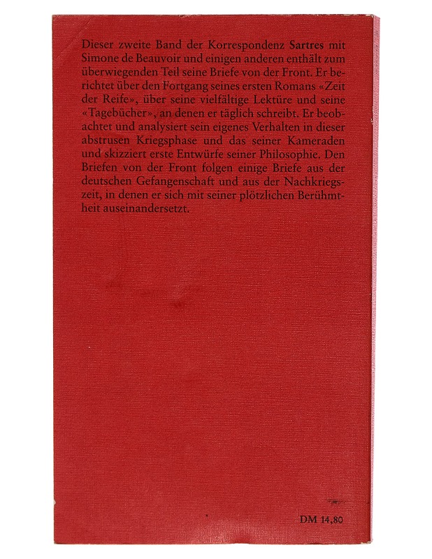 Briefe an Simone de Beauvoir 2 und andere. 1940 - 1963 - Jean-Paul Sartre  - Tietokirjat ja oppaat - 10105300078 - 1