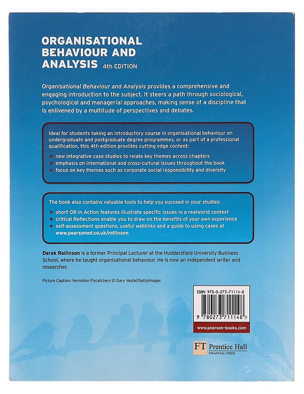 Organisational behaviour and analysis : an integrated approach - Derek Rollinson - Tietokirjat ja oppaat - 10105300127 - 1