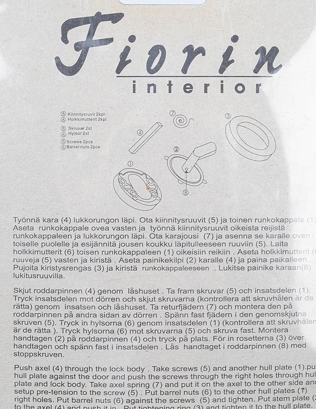 FIORIN INTERIOR ovenpainike - Muut sisustustavarat - 10105300308 - 1