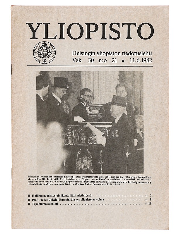 Yliopisto #21/1982 - Lehdet - 10105300553 - 0