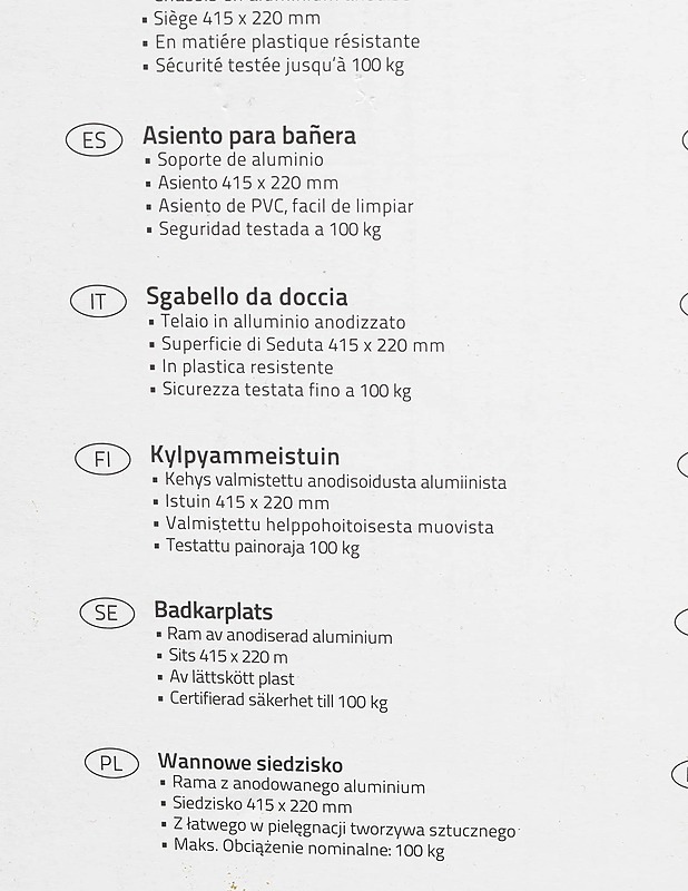 FREDDER Kylpyammeistuin - Muut urheiluvälineet ja vapaa-aika - 10105300585 - 1