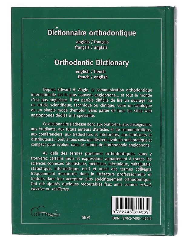 Dictionnaire orthodontique anglais-français, français-anglais - Tietokirjat ja oppaat - 10105301088 - 1