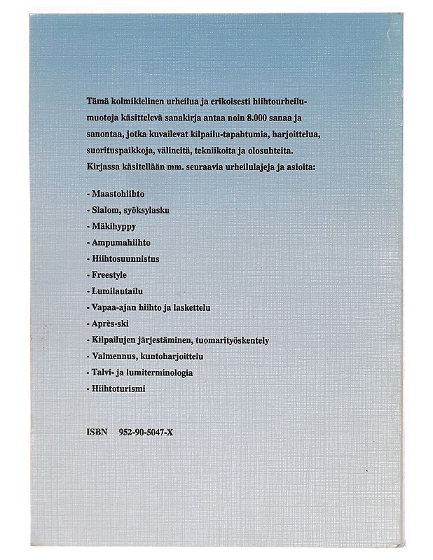 Hiihtosanakirja - E. Ohtonen, M. Christoph - Matkaoppaat ja sanakirjat - 10105301151 - 1