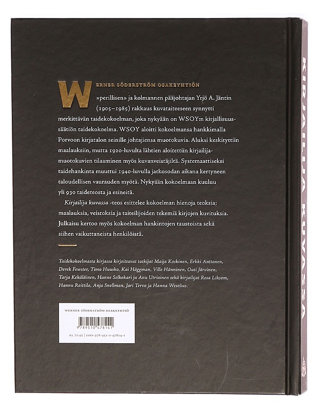 Kirjailija kuvassa : WSOY:n kirjallisuussäätiön taidekokoelma - Werner Söderström Osakeyhtiön kirjallisuussäätiön taidekokoelma - Historiakirjat - 10105301451 - 1