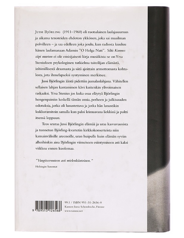 Kunnes siipi murtuu : Jussi Björlingin taru - Stenius, Yrsa - Tietokirjat ja oppaat - 10105301726 - 1