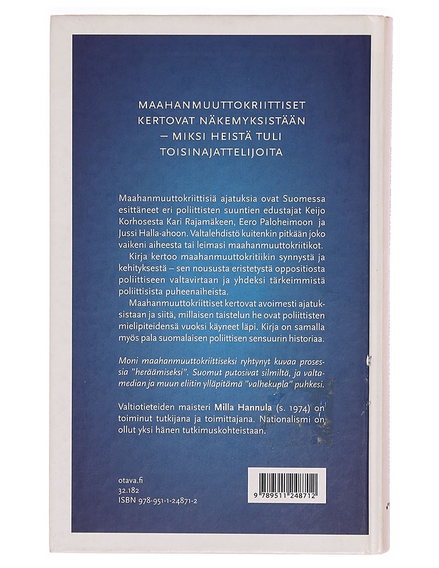 Maassa maan tavalla : maahanmuuttokritiikin lyhyt historia - Milla Hannula - Historiakirjat - 10105302069 - 1