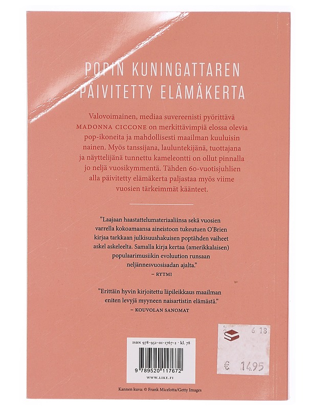 Madonna - Lucy O'Brien - Elämäkerrat ja muistelmat - 10105302215 - 1