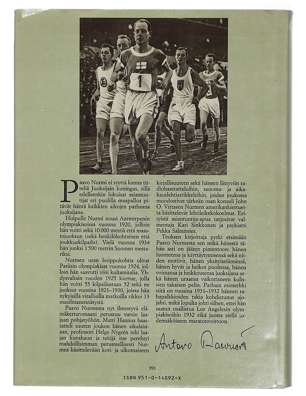 Paavo Nurmi : juoksijain kuningas - Antero Raevuori - Elämäkerrat ja muistelmat - 10105302246 - 1