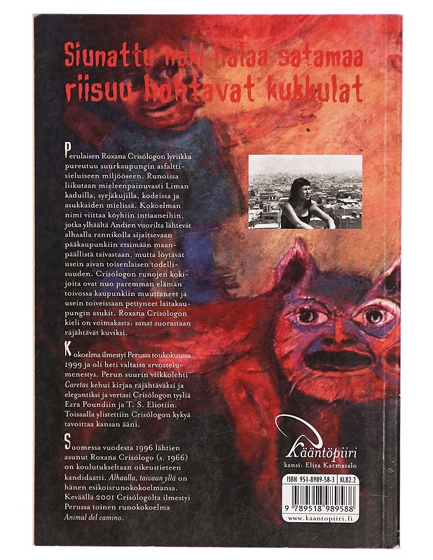 Alhaalla, taivaan yllä - Crisólogo, Roxana - Romaanit ja novellit - 10105302568 - 1