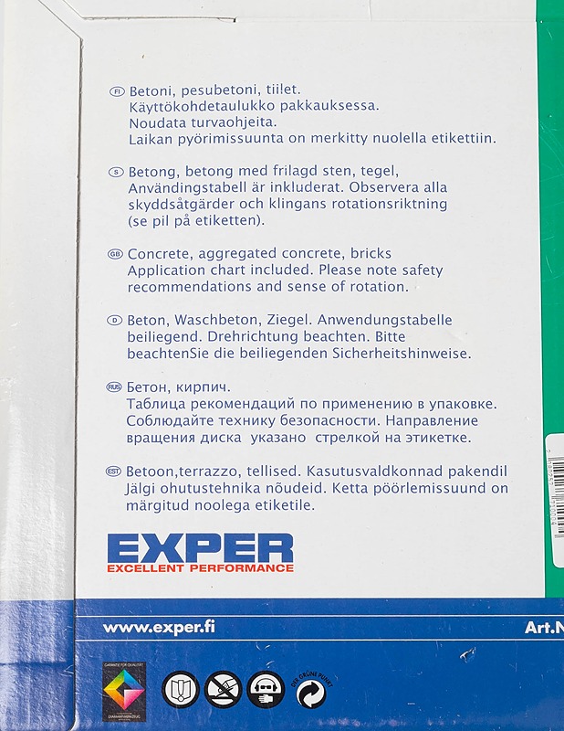 EXPER Timanttikatkaisulaikka - Rakennustarvikkeet - 10105302746 - 1