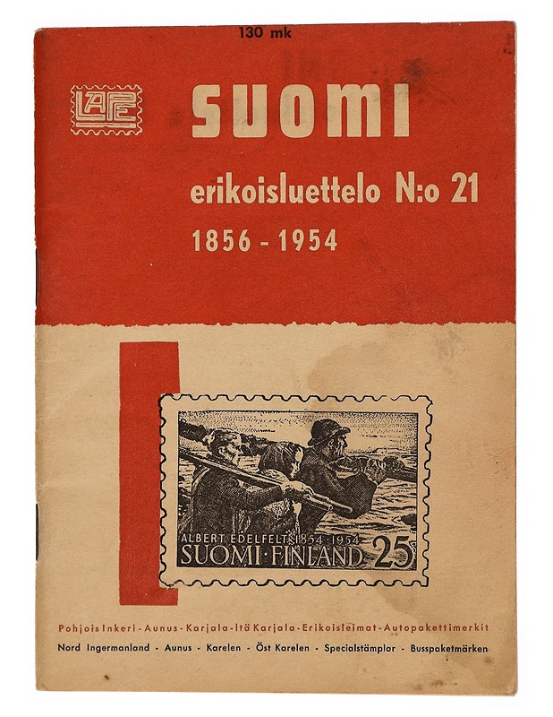 Lape Suomi : erikoisluettelo N:o 21 1856-1954 - Tietokirjat ja oppaat - 10105302956 - 0