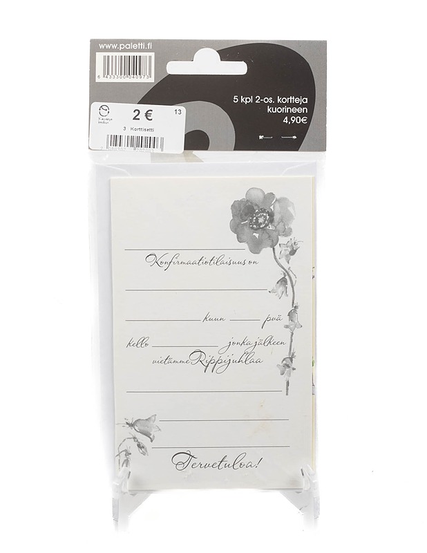 PALETTI kutsukortit, 5 kpl - Rippikutsu - Askartelu - 10105303456 - 1