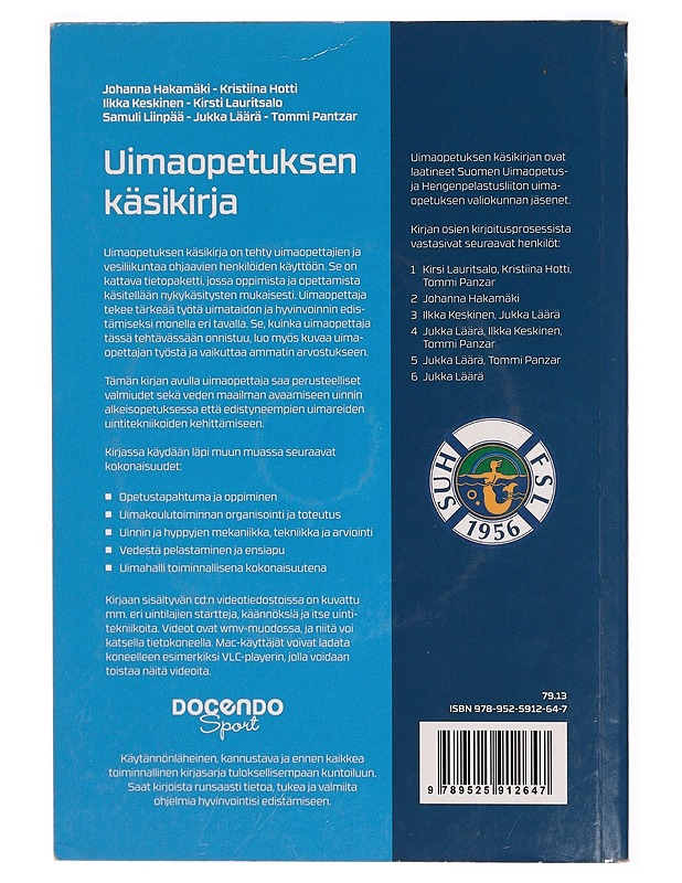 Uimaopetuksen käsikirja - Keskinen, Ilkka - Harrastekirjat - 10105303751 - 1