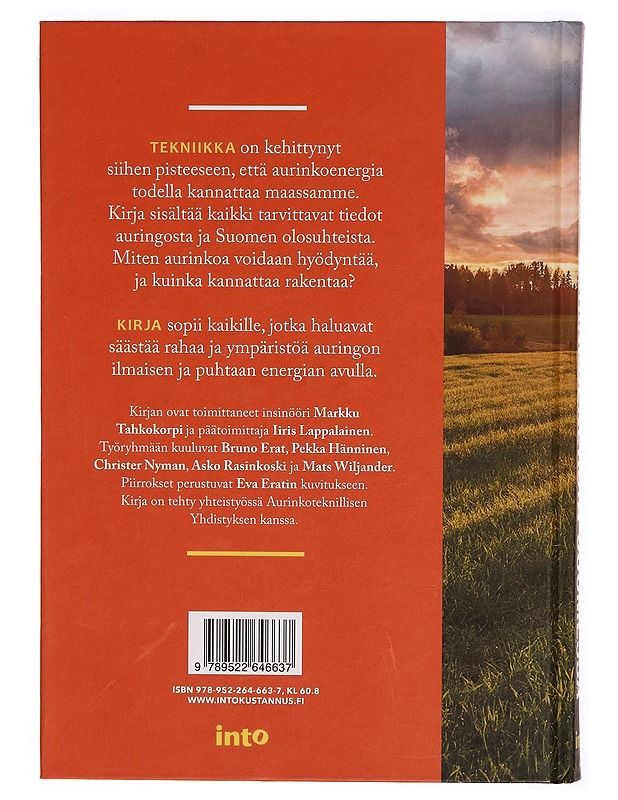 Aurinkoenergia Suomessa - Markku Tahkokorpi (toim.) - Tietokirjat ja oppaat - 10105303971 - 1