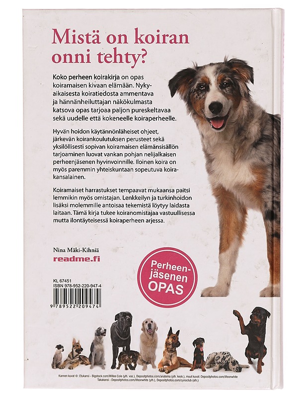 Koko perheen koirakirja - Nina Mäki-Kihniä - Tietokirjat ja oppaat - 10105304277 - 1