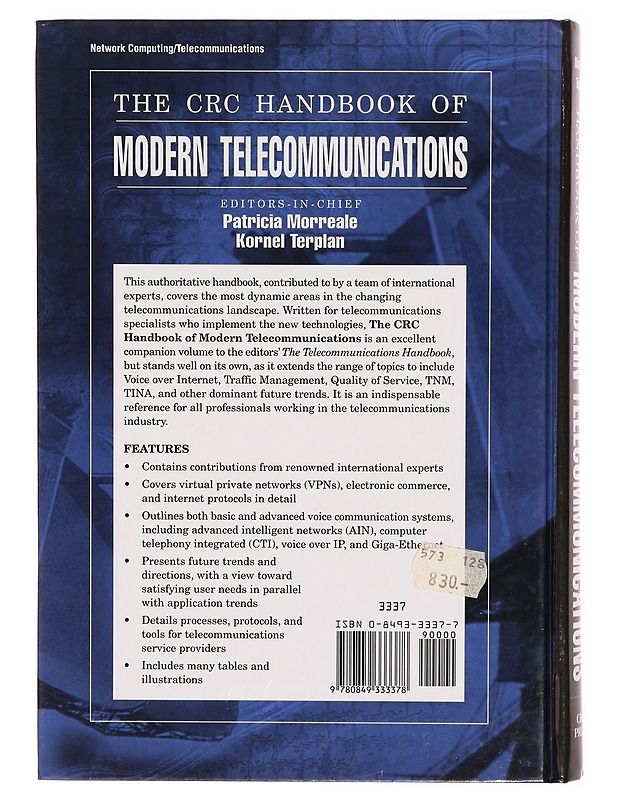The CRC handbook of modern telecommunications - Morreale, Patricia - Tietokirjat ja oppaat - 10105304496 - 1