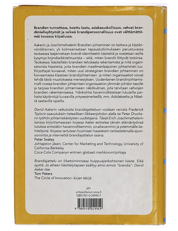 Brandien johtaminen - David A. Aaker - Tietokirjat ja oppaat - 10105304798 - 1