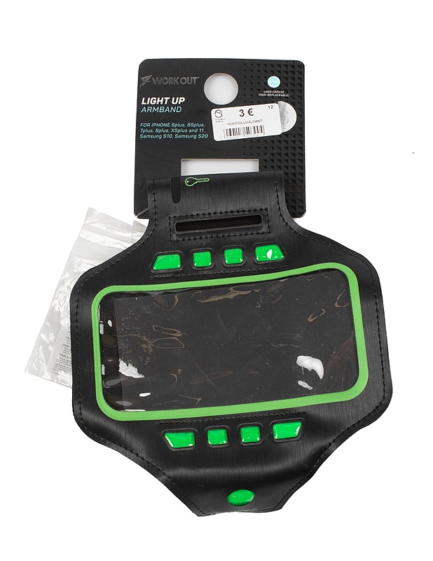 WORK OUT Light Up puhelimen käsivarsikotelo - Muut urheiluvälineet ja vapaa-aika - 10105305106 - 0