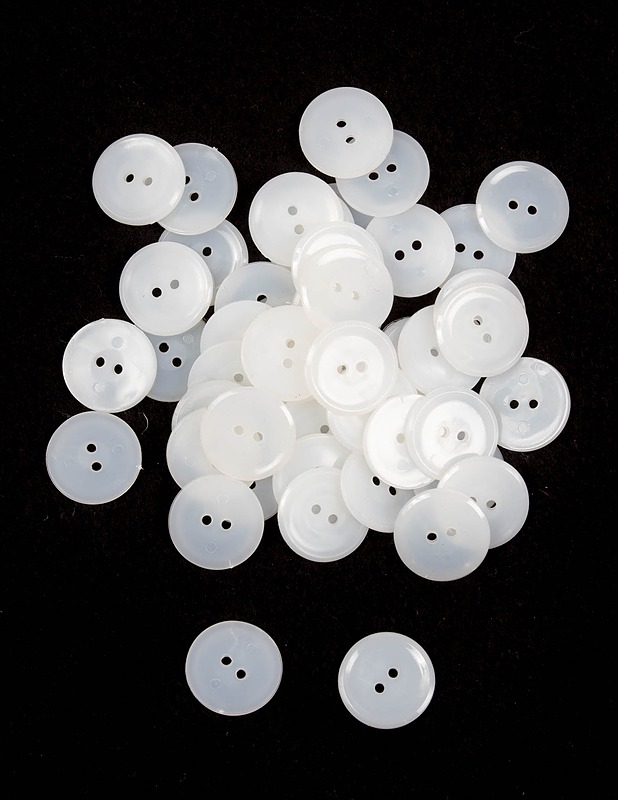 Muovinappi, 30 g - valkoinen - Ompelu - 10105305454 - 0