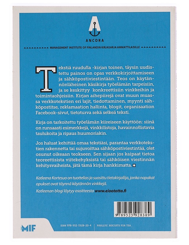 Tekstiä ruudulla : opas tehokkaaseen verkkokirjoittamiseen - Katleena Kortesuo - Tietokirjat ja oppaat - 10105305618 - 1
