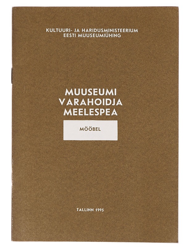 Muuseumi Varahoidja Meelespea : Mööbel - L. Pärtelpoeg - Tietokirjat ja oppaat - 10105305843 - 0