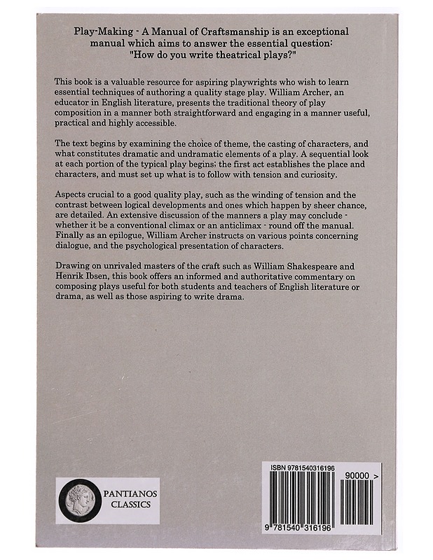 Play-making : a manual of craftsmanship - William Archer - Tietokirjat ja oppaat - 10105306101 - 1