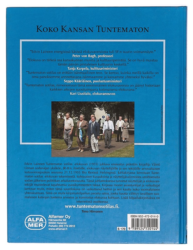 Koko kansan Tuntematon - Timo Hirvonen - Musiikki- ja elokuvakirjat - 10105306422 - 1