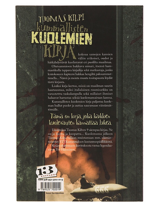 Kummallisten kuolemien kirja - Tuomas Kilpi - Romaanit ja novellit - 10105306445 - 1