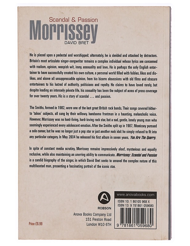 Morrissey : scandal & passion - David Bret - Elämäkerrat ja muistelmat - 10105306471 - 1
