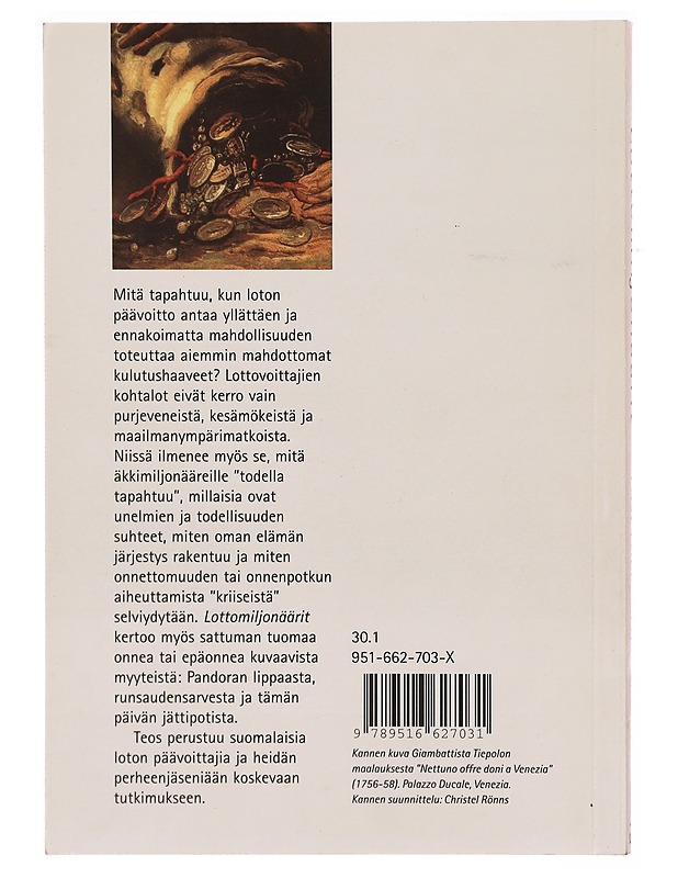 LOTTOMILJONÄÄRIT : TUTKIMUS SUOMALAISISTA LOTTOVOITTAJISTA - FALK, PASI - Tietokirjat ja oppaat - 10105306841 - 1