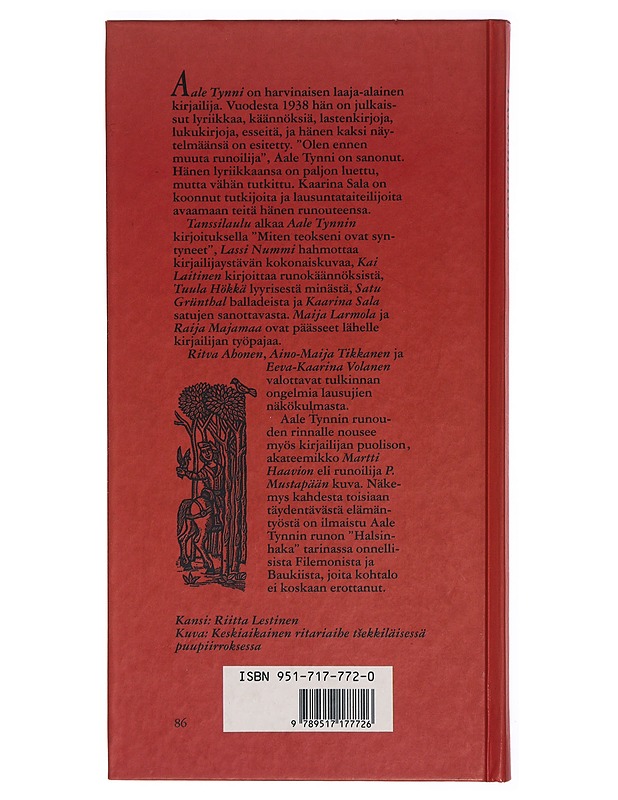 Tanssilaulu : teitä Aale Tynnin runouteen - Sala, Kaarina - Elämäkerrat ja muistelmat - 10105307265 - 1