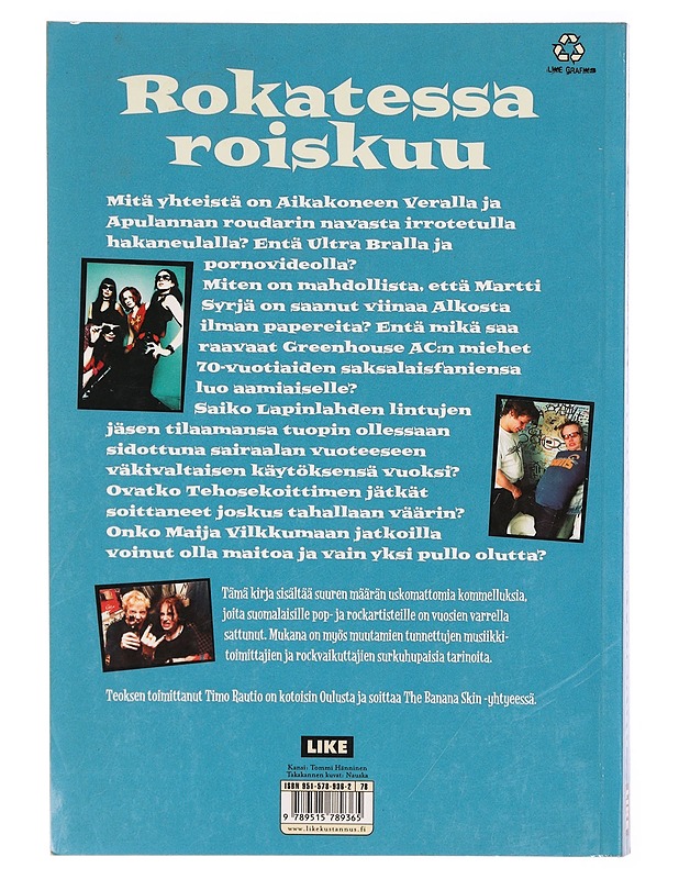 Rokatessa roiskuu. osa 1 - Timo Rautio - Musiikki- ja elokuvakirjat - 10105307656 - 1