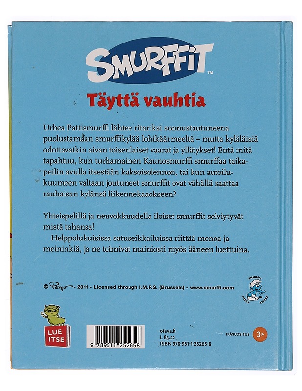Täyttä vauhtia - Peyo - Lastenkirjat - 10105308149 - 1