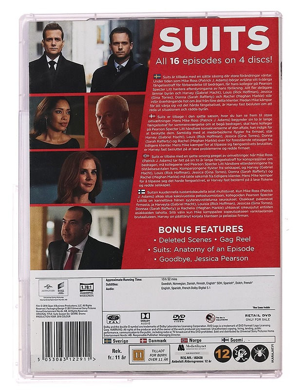 Suits - 6. tuotantokausi - DVD - DVD-elokuvat - 10105308494 - 1