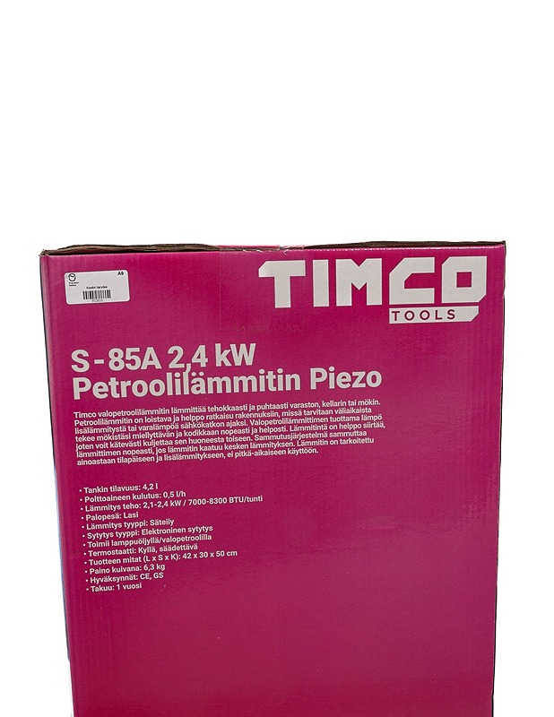 TIMCO S-85A 2,4kW petroolilämmitin piezolla - Muut urheiluvälineet ja vapaa-aika - 10105308590 - 1