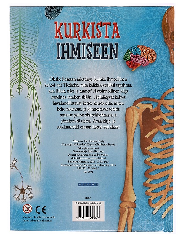 Kurkista ihmiseen : näe ja lue, kuinka kehosi toimii! - Rekiaro, Ilkka - Tietokirjat ja oppaat - 10105308829 - 1
