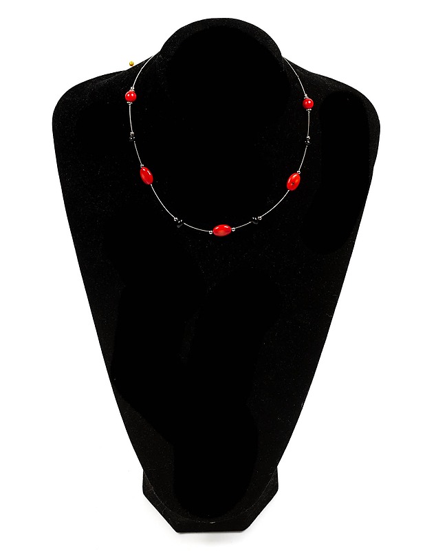 Kaulakoru, punainen/musta - Korut - 10105309563 - 0