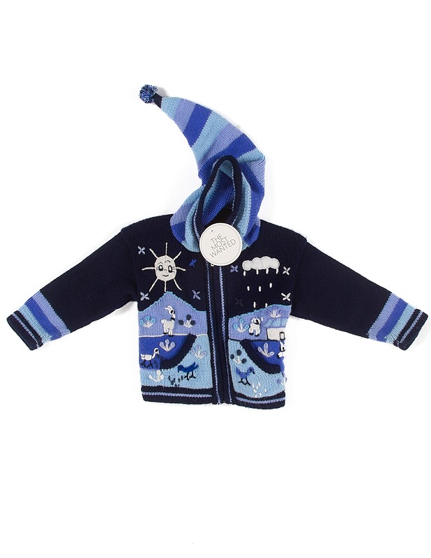 Sininen neuletakki - Vauvanvaatteet - 10105309924 - 0