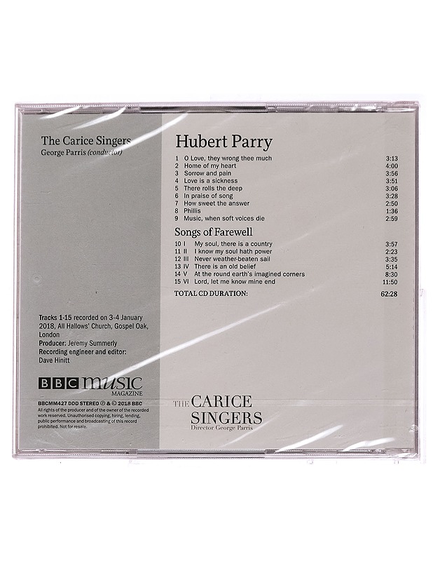 Hubert Parry - Parry songs of farewell - CD - CD-levyt - 10105310614 - 1