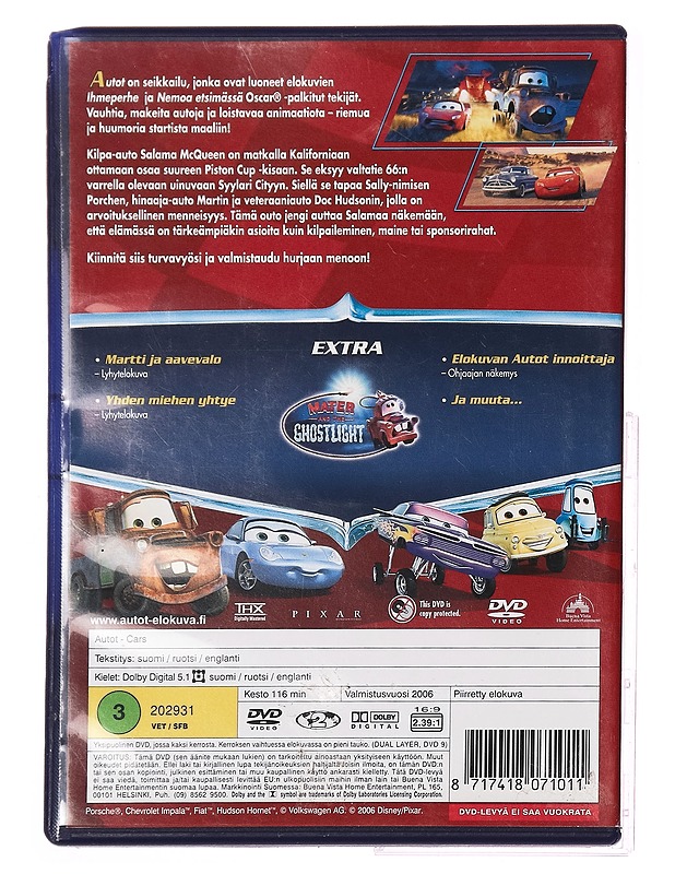 Autot - DVD - DVD-elokuvat - 10105310672 - 1