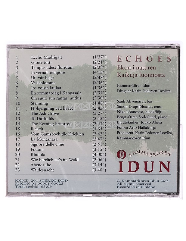 Kammarkören Idun - Echoes - CD - CD-levyt - 10105310692 - 1