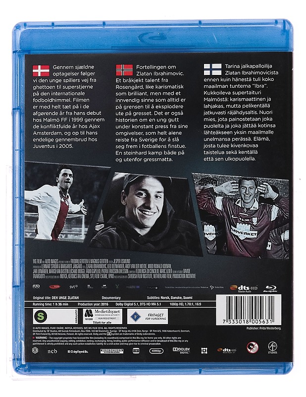 Den Unge Zlatan - Blu-ray - Blu-ray-levyt - 10105311426 - 1