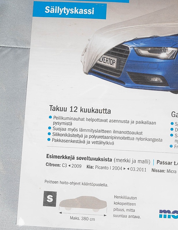 SILVERTOP Henkilöautojen kokopeite S - Muut urheiluvälineet ja vapaa-aika - 10105312209 - 0
