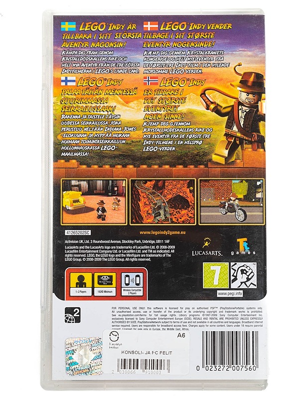 PSP Indiana Jones 2 -peli - Konsolit ja konsolipelit - 10105312264 - 1
