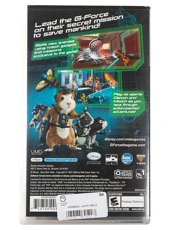 PSP Disney  G-Force-peli - Konsolit ja konsolipelit - 10105312271 - 1