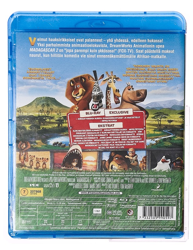 Madagascar 2 - Blu-ray - Blu-ray-levyt - 10105312749 - 1