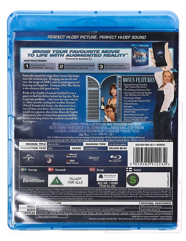 Mamma Mia! : the movie - Blu-ray - Blu-ray-levyt - 10105312788 - 1