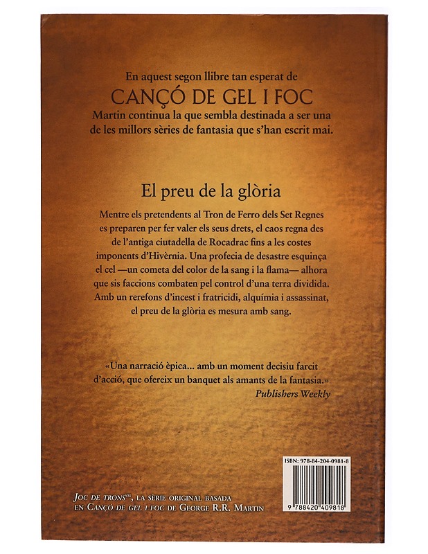 Cançó de gel i foc, 2. Xoc de Reis - George R.R. Martin - Romaanit ja novellit - 10105313146 - 1