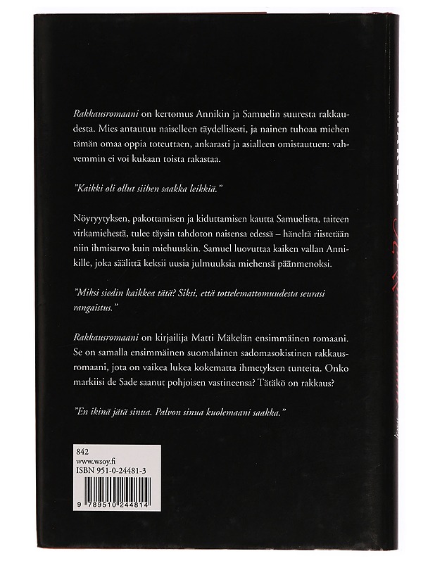 Rakkausromaani - Matti Mäkelä - Romaanit ja novellit - 10105313305 - 1